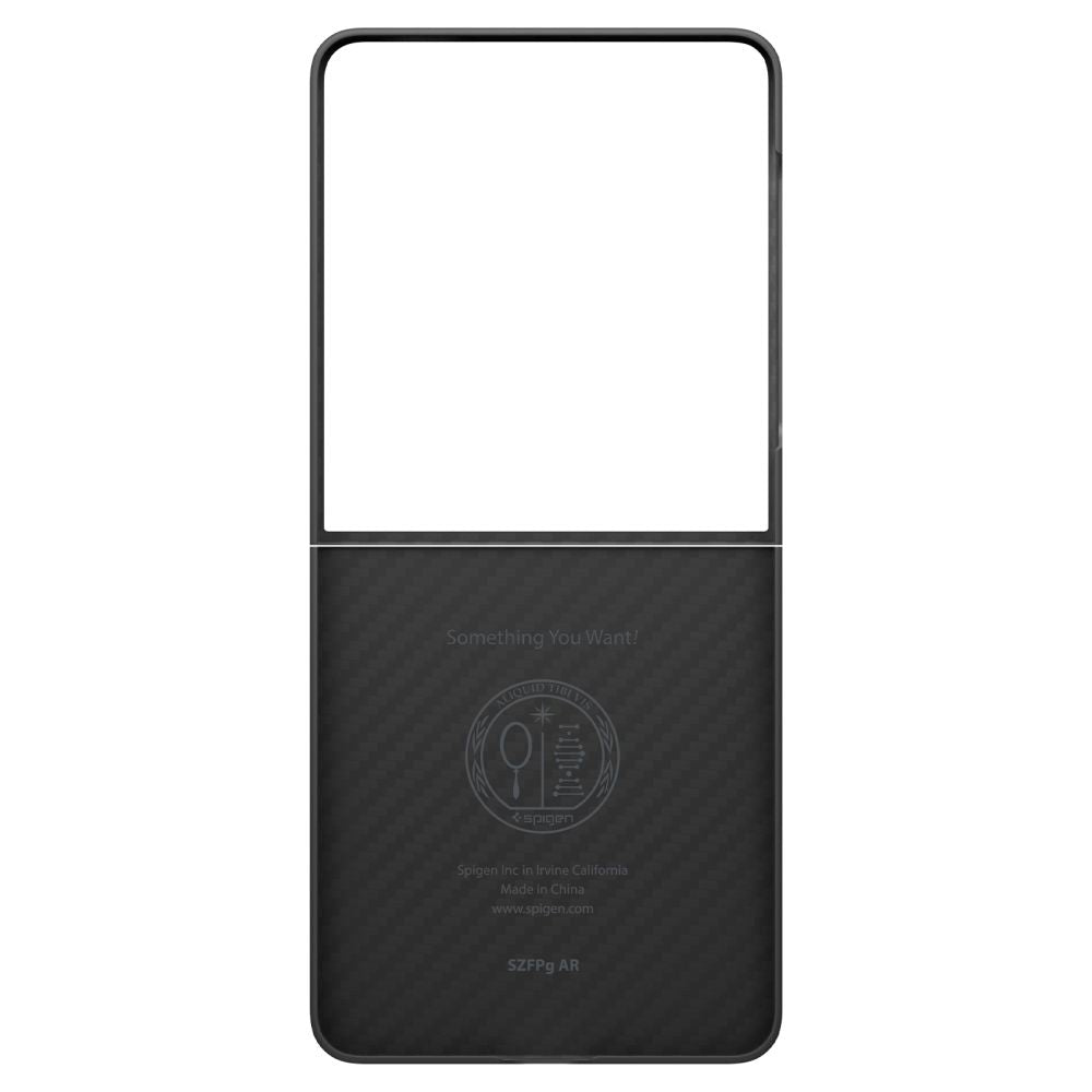 Spigen AirSkin aramidinis dėklas Galaxy Z Flip 7 – juodas
