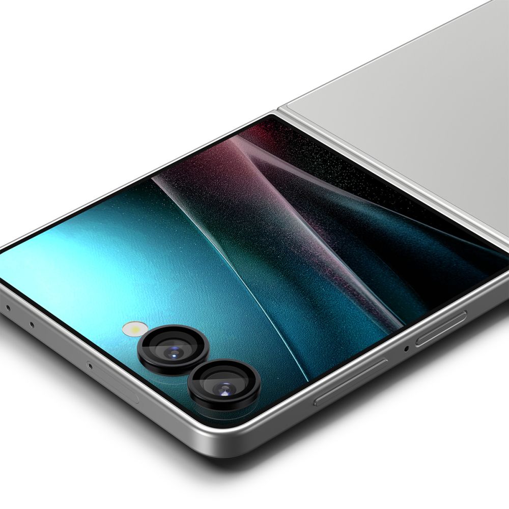 Spigen Optik Pro HD Glas.TR EZ Fit 2-pack objektyvų apsaugos Samsung Galaxy Z Flip 7 - juoda -- Samsung Galaxy Z Flip 7