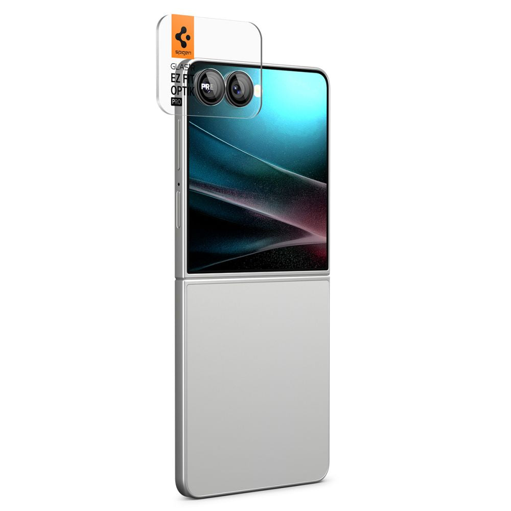 Spigen Optik Pro HD Glas.TR EZ Fit 2-pack objektyvų apsaugos Samsung Galaxy Z Flip 7 - juoda -- Samsung Galaxy Z Flip 7