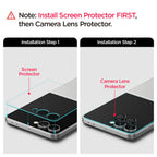 Spigen Optik Pro HD Glas.TR EZ Fit 2-pack objektyvų apsaugos Samsung Galaxy Z Flip 7 - juoda -- Samsung Galaxy Z Flip 7