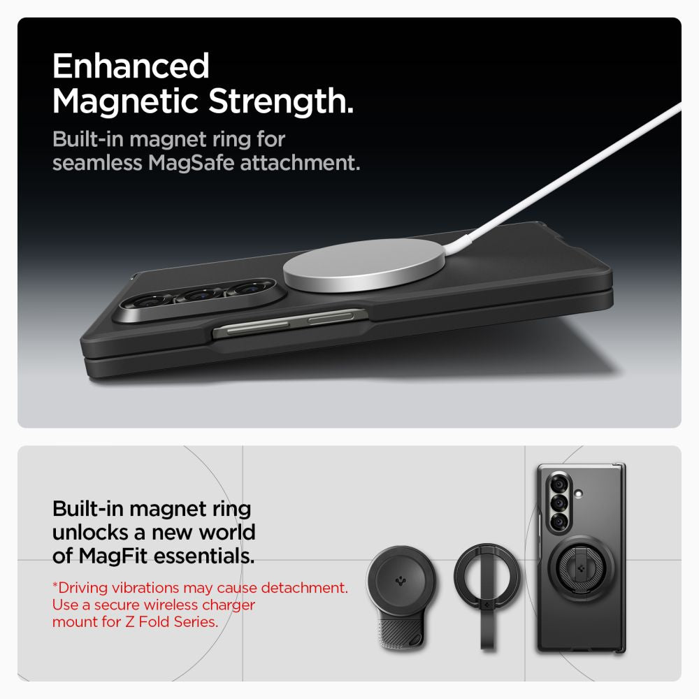Spigen Tough Armor MagSafe dėklas Z Fold 7 – juodas