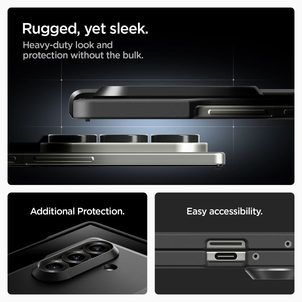 Spigen Tough Armor MagSafe dėklas Z Fold 7 – juodas