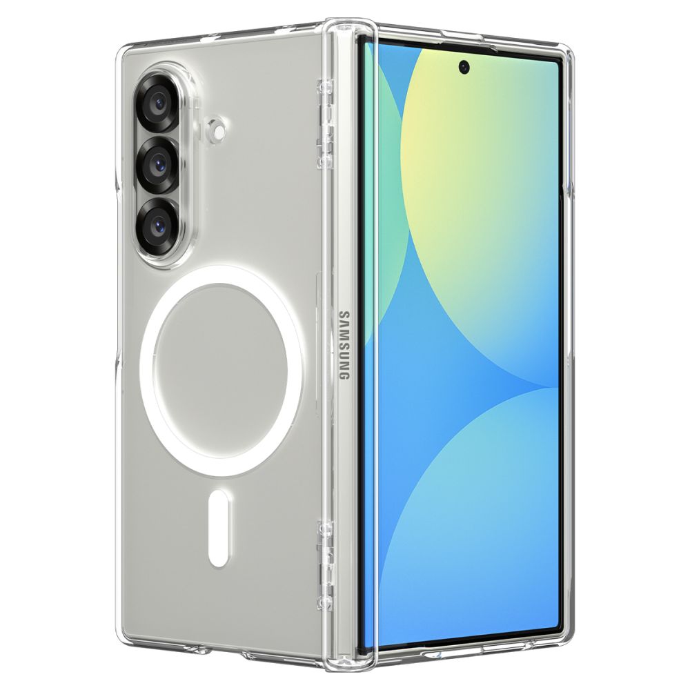Spigen Ultra Hybrid Pro MagSafe dėklas Galaxy Z Fold 7 – skaidrus/baltas