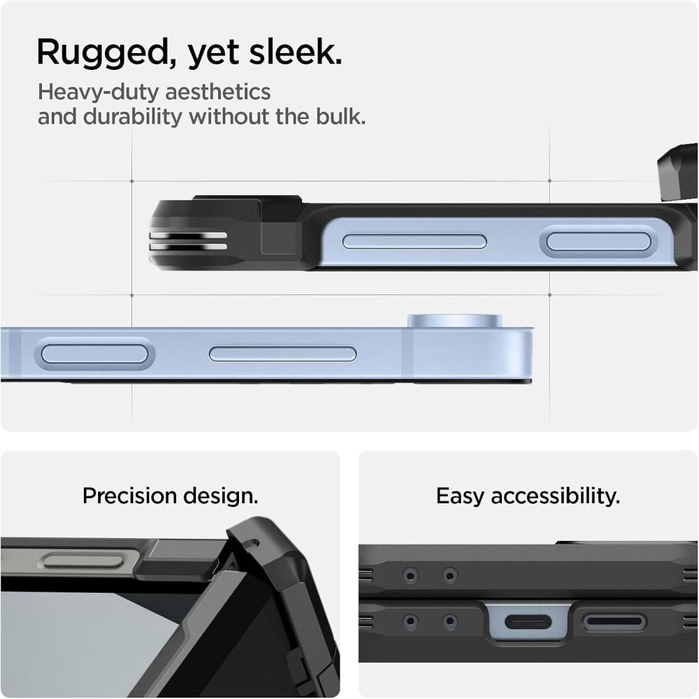 Spigen Tough Armor MagSafe dėklas Z Flip 6/7 FE – juodas