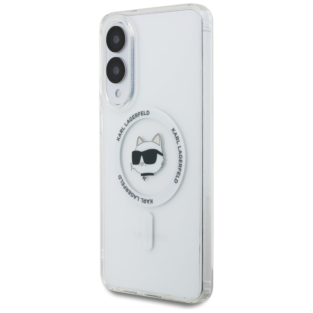 Karl Lagerfeld MagSafe dėklas S25 Edge – baltas