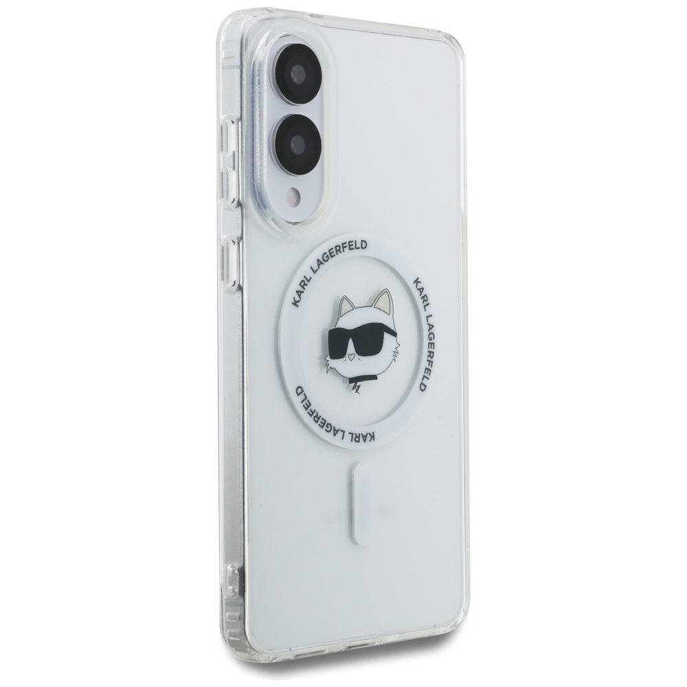 Karl Lagerfeld MagSafe dėklas S25 Edge – baltas