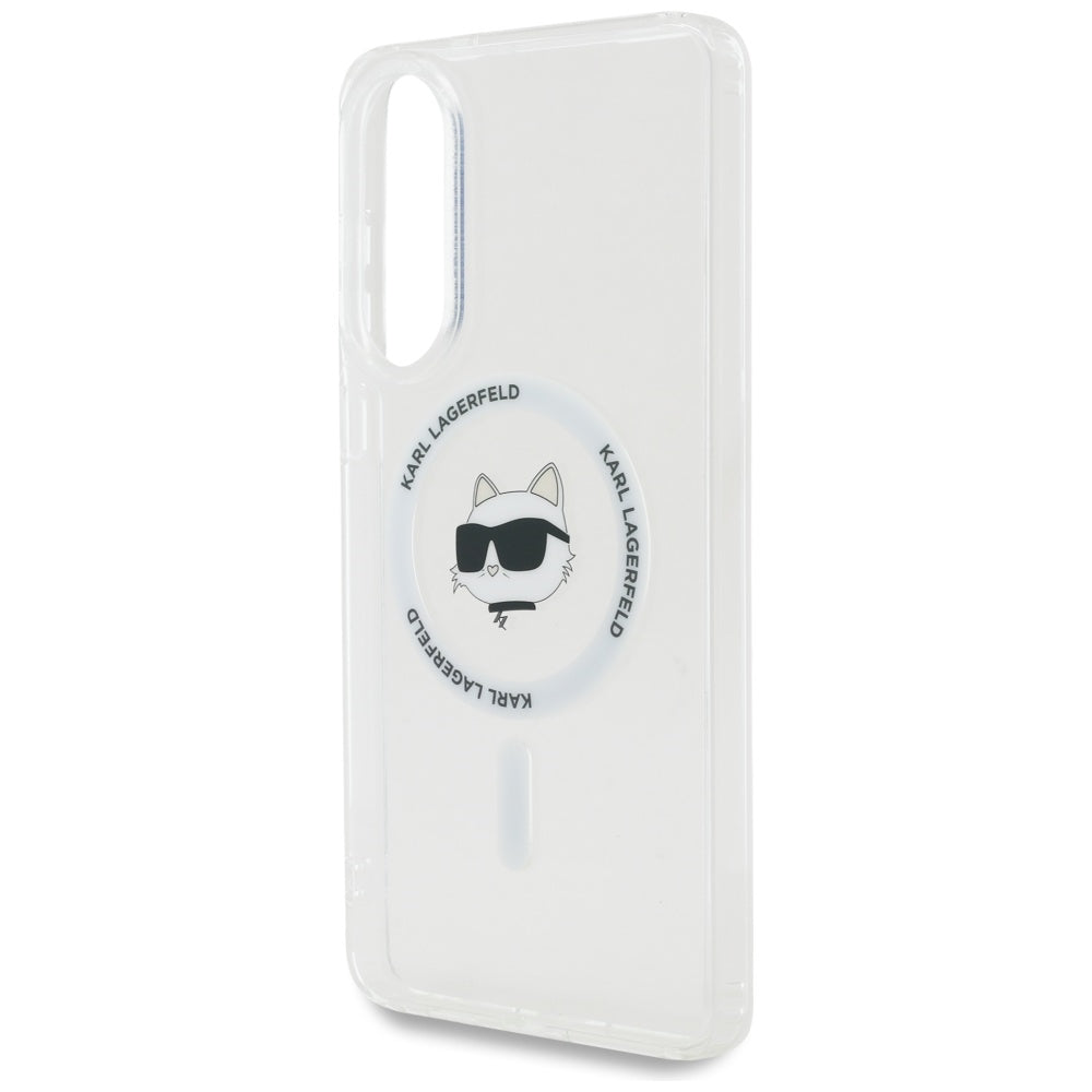 Karl Lagerfeld MagSafe dėklas S25 Edge – baltas