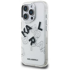 Karl Lagerfeld IML Sketched Graphic dėklas iPhone 16 Pro – skaidrus