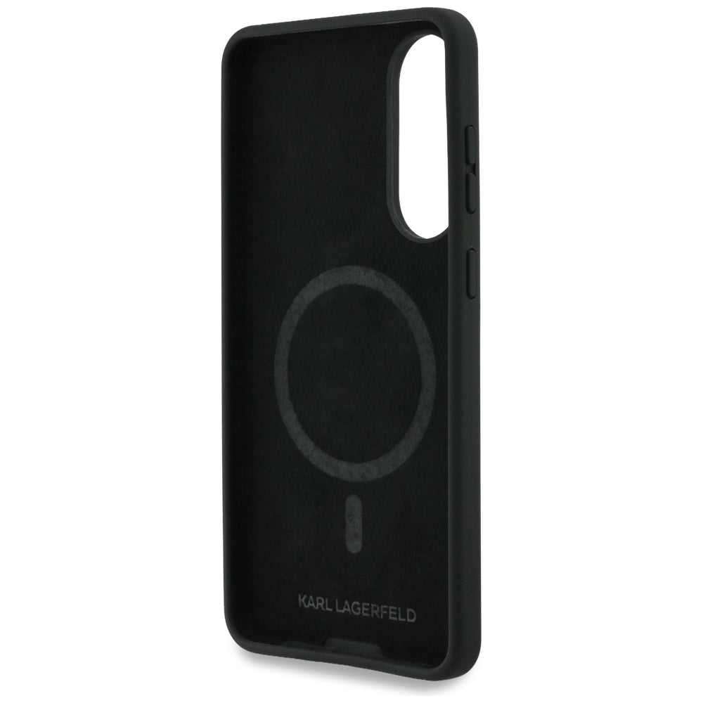 Karl Lagerfeld MagSafe dėklas Galaxy S25 Edge – juodas