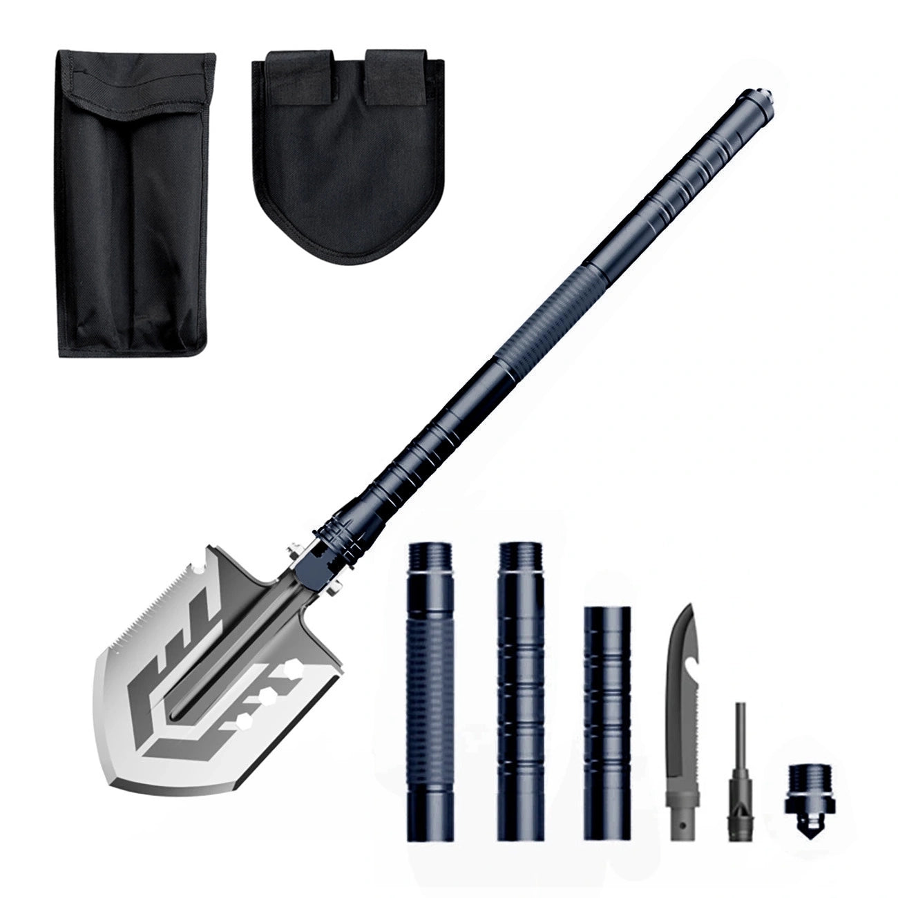 Wozinsky WSS-211 išgyvenimo žemės ūkio šaukštas su baionetais, stiklo laužtuvu, vėlkėm 21 1 - pilka -- Uncategorized