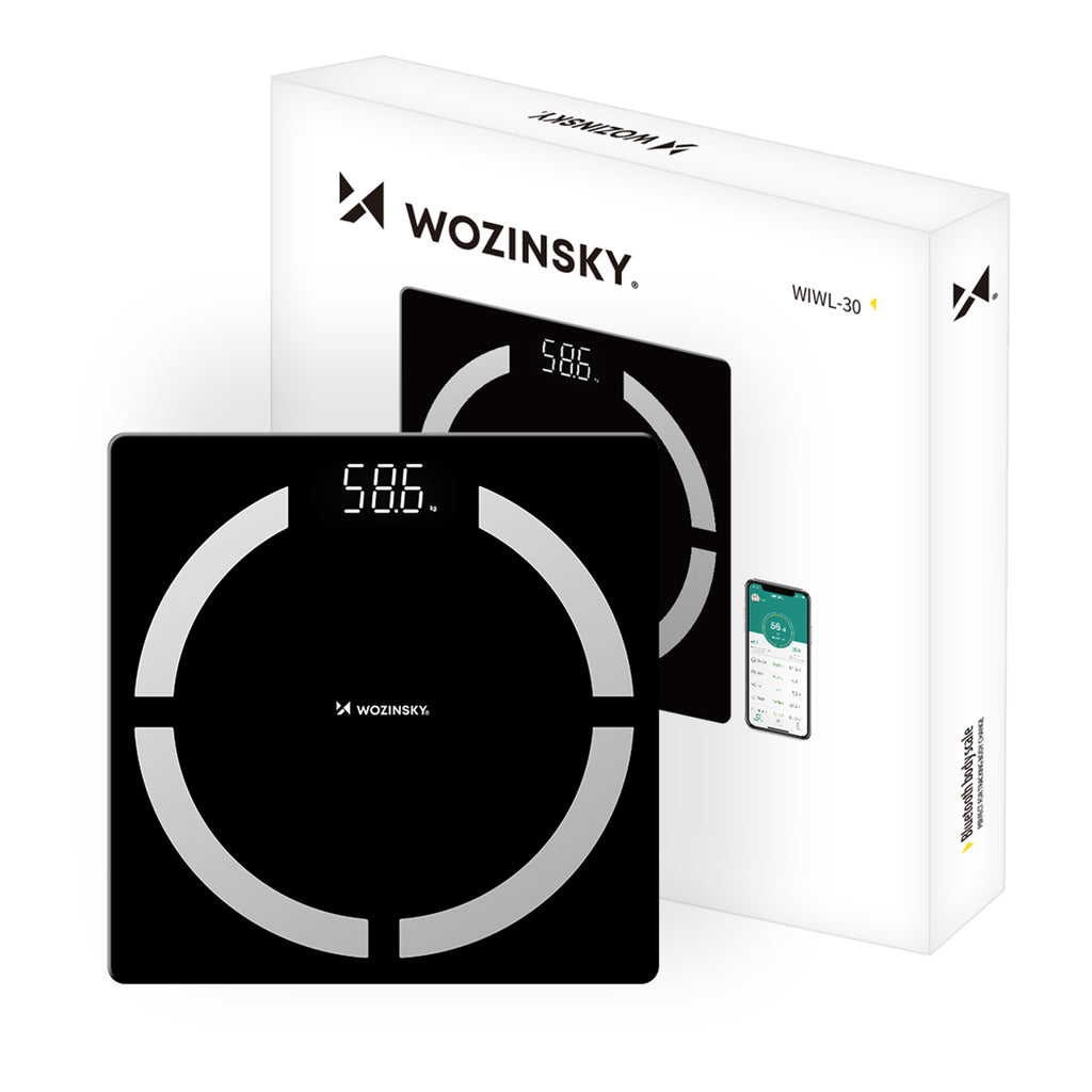 Wozinsky WIWL-30 Išmanus Bluetooth vonios svarstyklės – Juodos -- Uncategorized