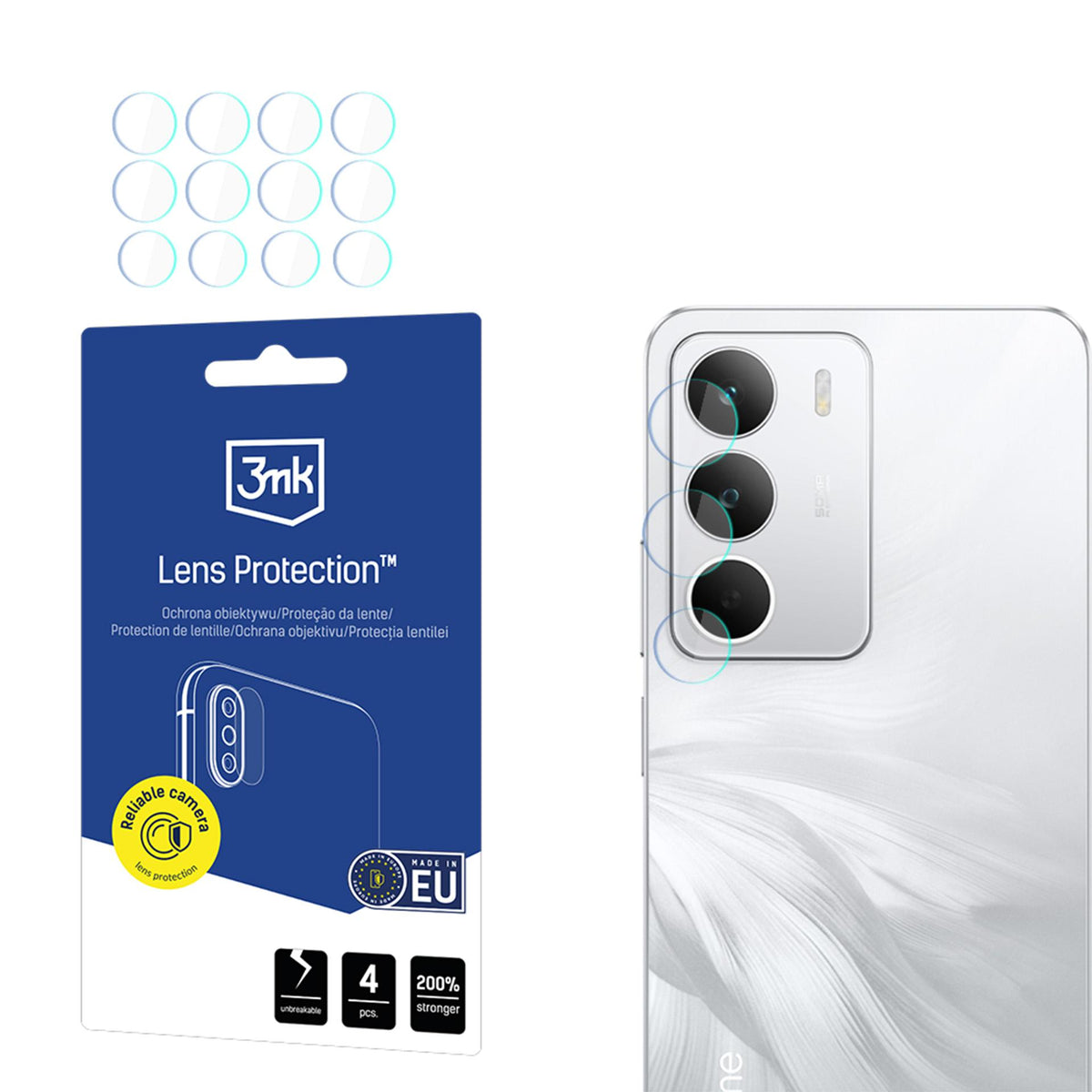 3mk objektyvo apsaugos kameros stiklas, skirtas Realme C71 -- Realme C71
