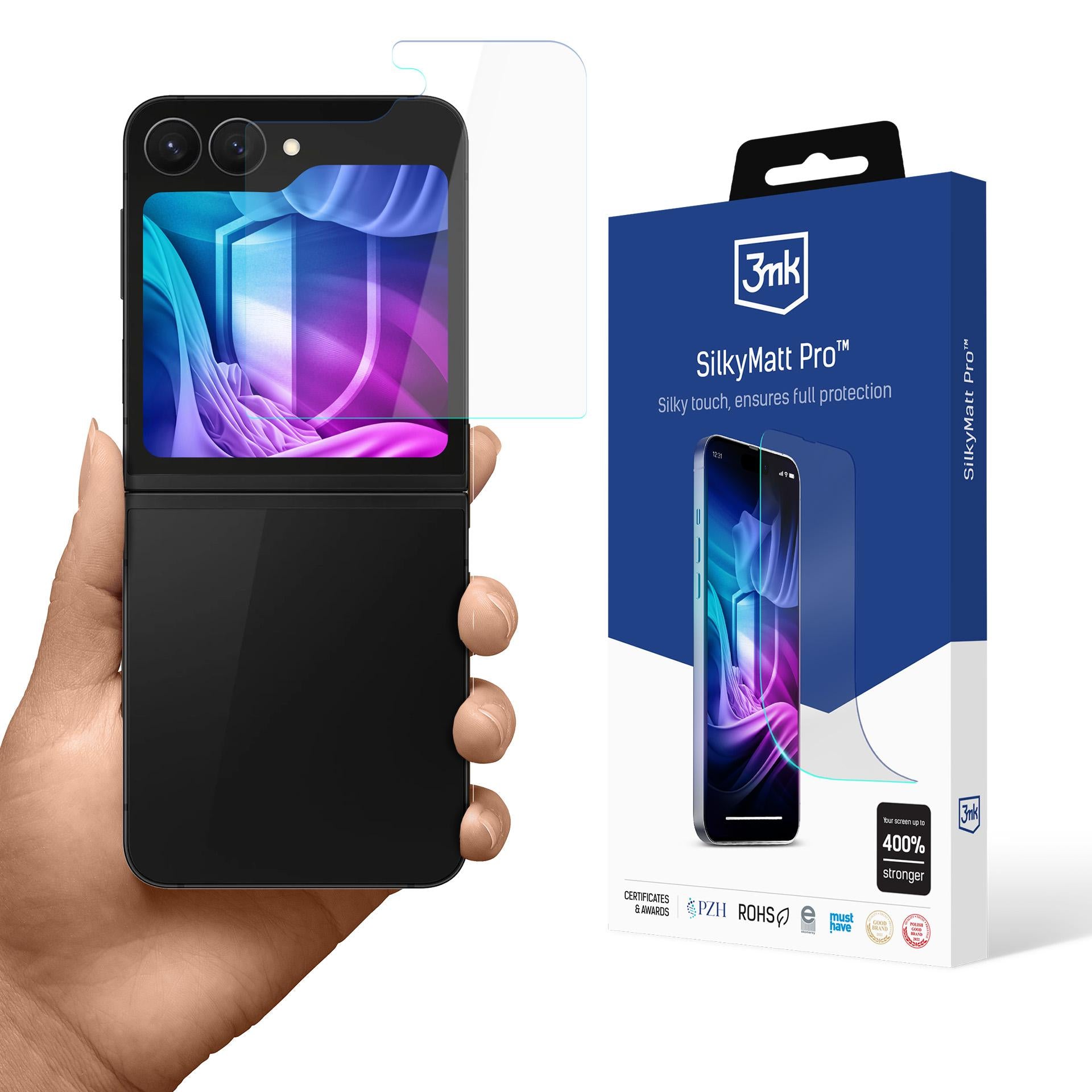 3mk Silky Matt Pro matinė plėvelė Samsung Galaxy Z Flip 6 / 7 FE -- Samsung Galaxy Z Flip 6 / Samsung Galaxy Z Flip 7