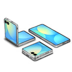 Spigen AirSkin MagSafe dėklas Galaxy Z Flip 7 – skaidrus/baltas