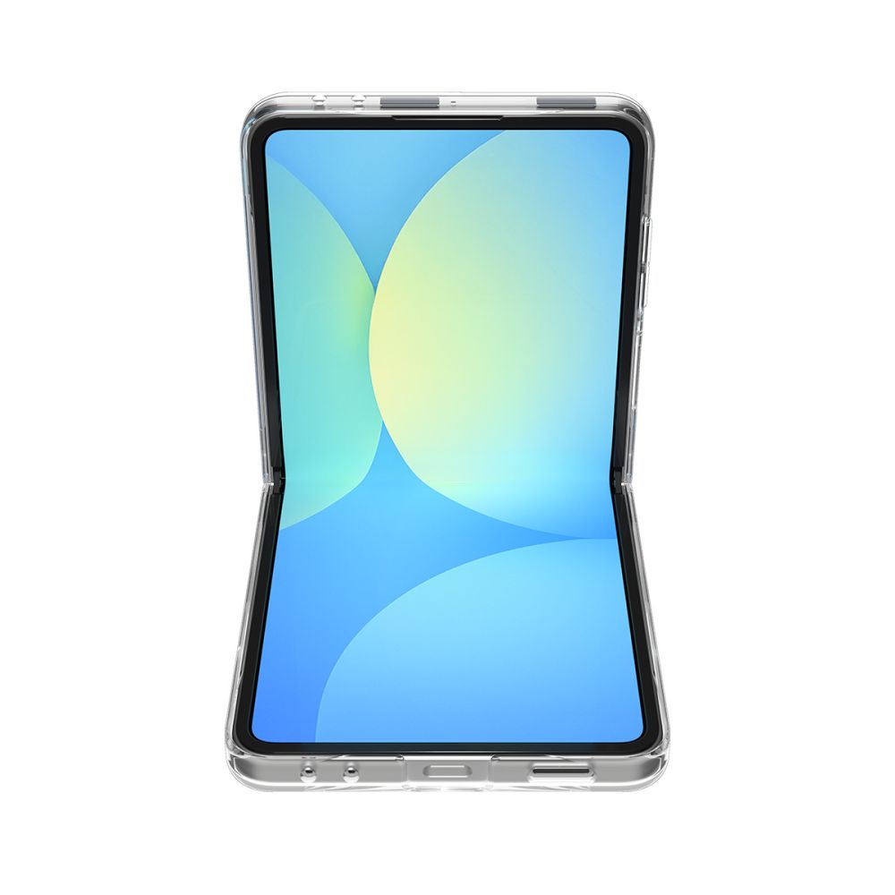 Spigen AirSkin MagSafe dėklas Galaxy Z Flip 7 – skaidrus/baltas
