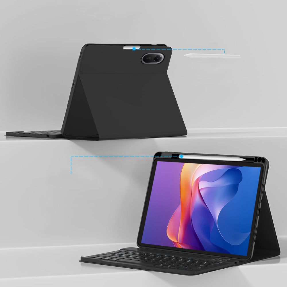 Tech-Protect SC Pen dėklas Redmi Pad 2 11.0 su klaviatūra – juodas -- Xiaomi Redmi Pad 2