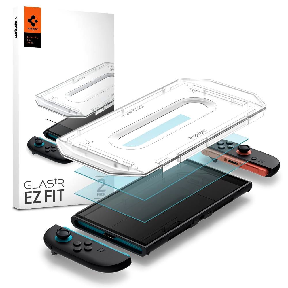 Spigen Glas TR EZ Fit grūdintas stiklas Switch 2 (2 vnt.) -- Cell phone tempered glass
