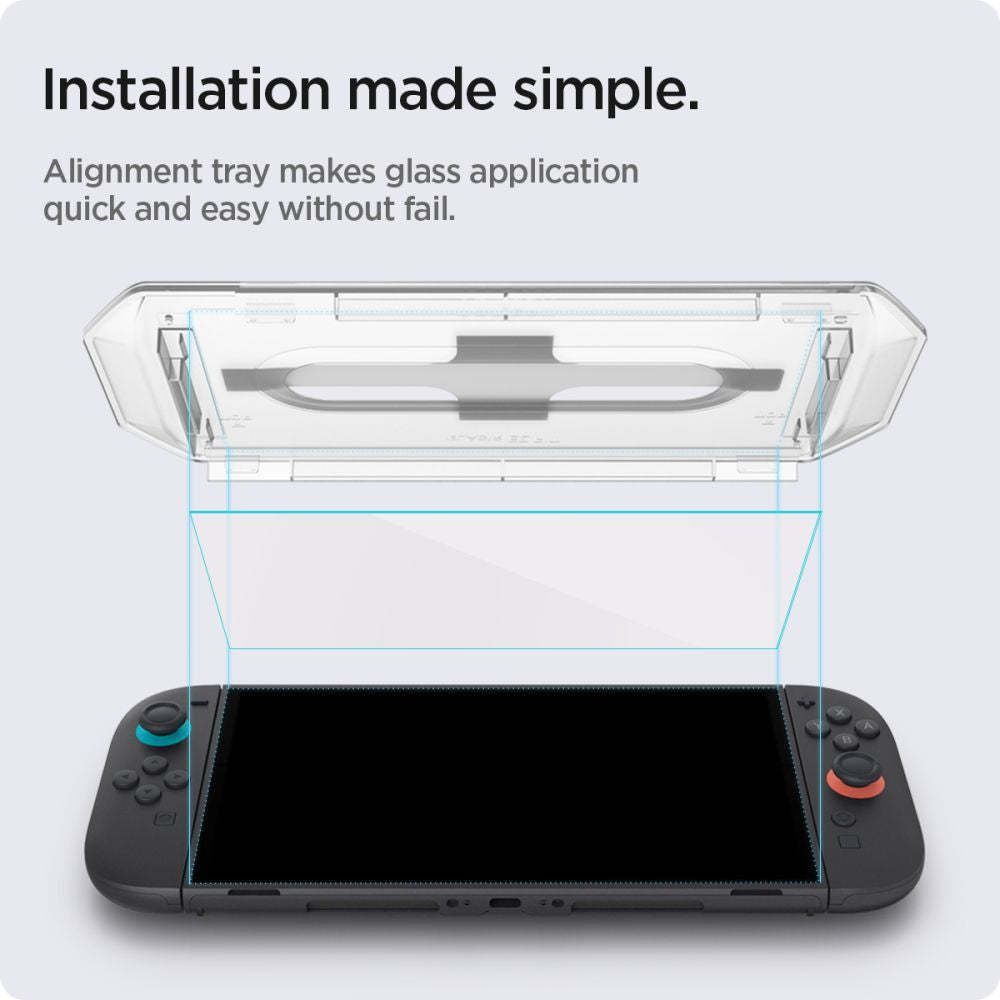 Spigen Glas TR EZ Fit grūdintas stiklas Switch 2 (2 vnt.) -- Cell phone tempered glass