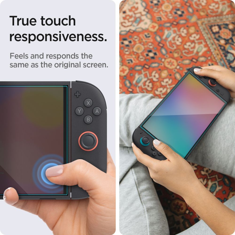 Spigen Glas TR EZ Fit grūdintas stiklas Switch 2 (2 vnt.) -- Cell phone tempered glass