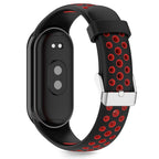 Tech-Protect IconBand oro dirželis, skirtas Xiaomi Smart Band 8 / 9 / 10 / NFC - juoda ir raudona -- Xiaomi Smart Band 8