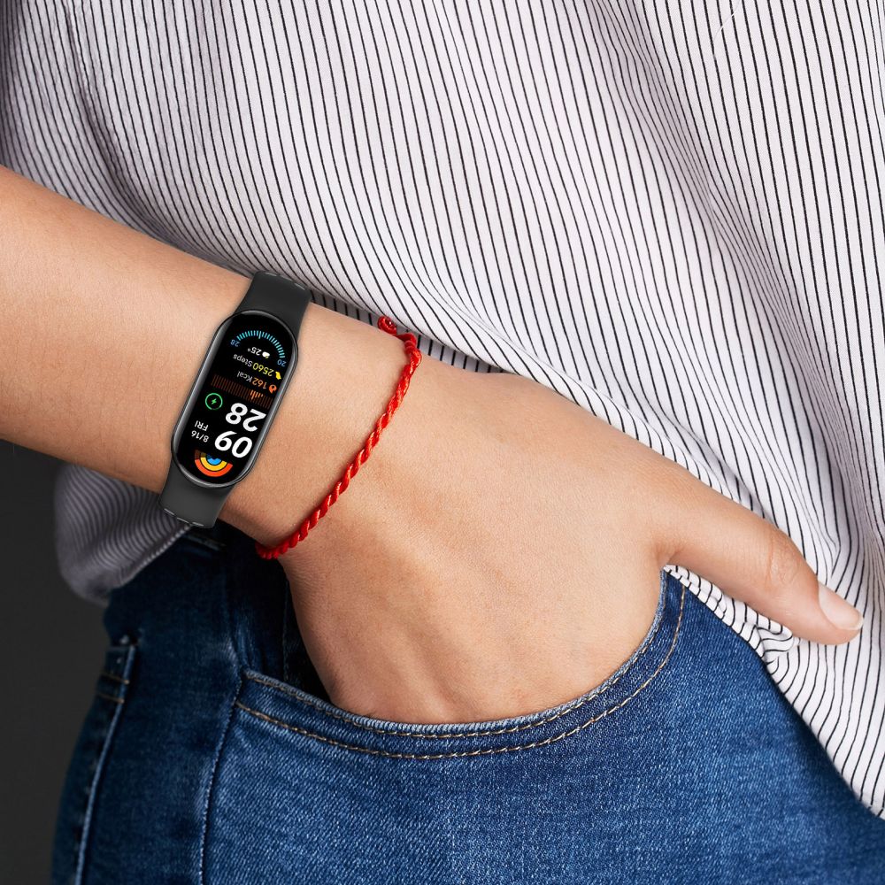 Tech-Protect IconBand oro dirželis, skirtas Xiaomi Smart Band 8 / 9 / 10 / NFC - juoda ir pilka -- Xiaomi Smart Band 8
