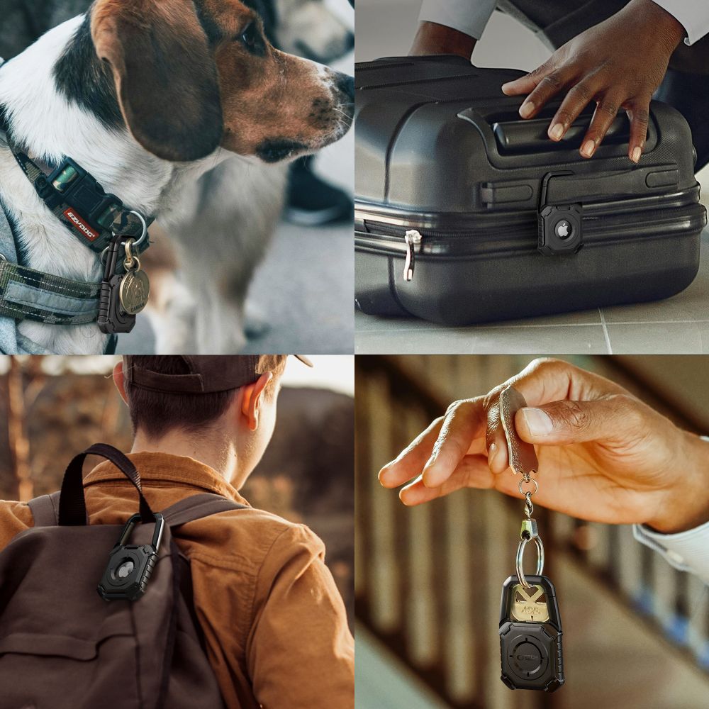 Tech-Protect Kevlar dėklas AirTag – juodas -- Apple AirTag