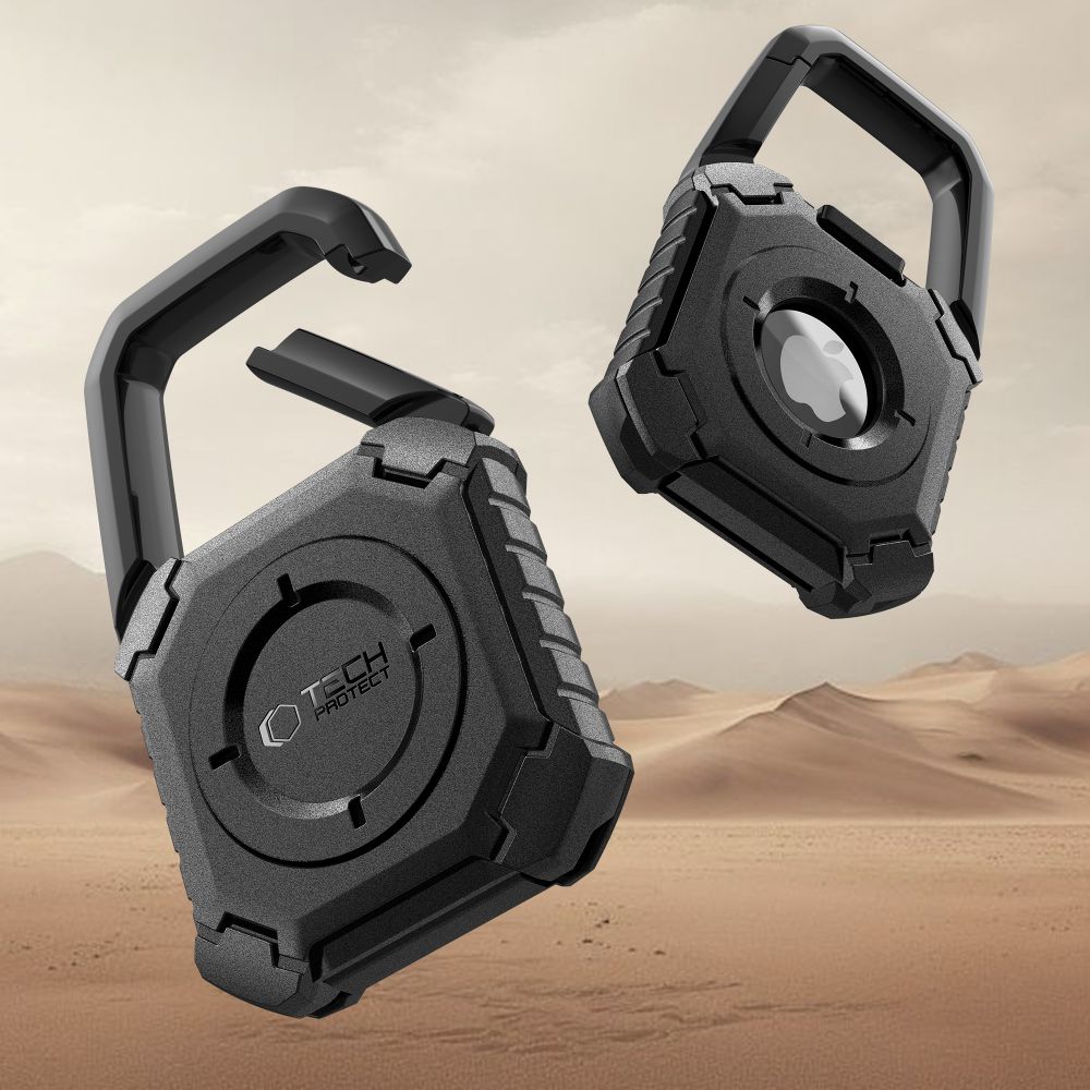 Tech-Protect Kevlar dėklas AirTag – juodas -- Apple AirTag