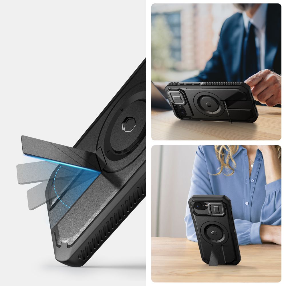 Tech-Protect Kevlar MagSafe dėklas iPhone 16e – juodas -- iPhone 16e