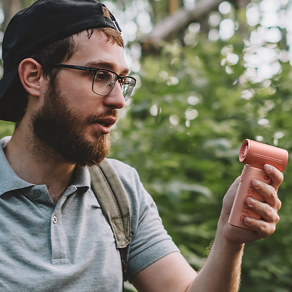 Jisulife Handheld Fan Life9 3600mAh nešiojamasis USB ventiliatorius - rožinis -- Uncategorized