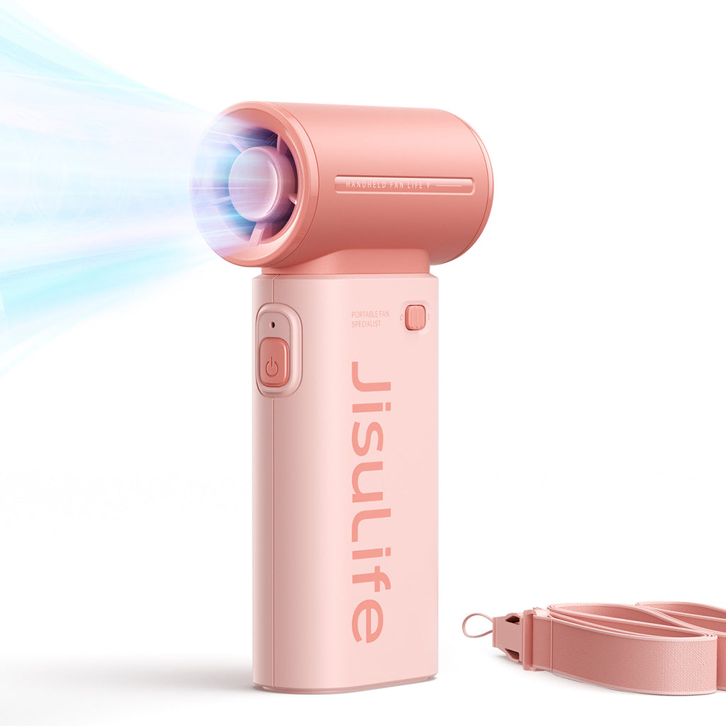 Jisulife Handheld Fan Life9 3600mAh nešiojamasis USB ventiliatorius - rožinis -- Uncategorized