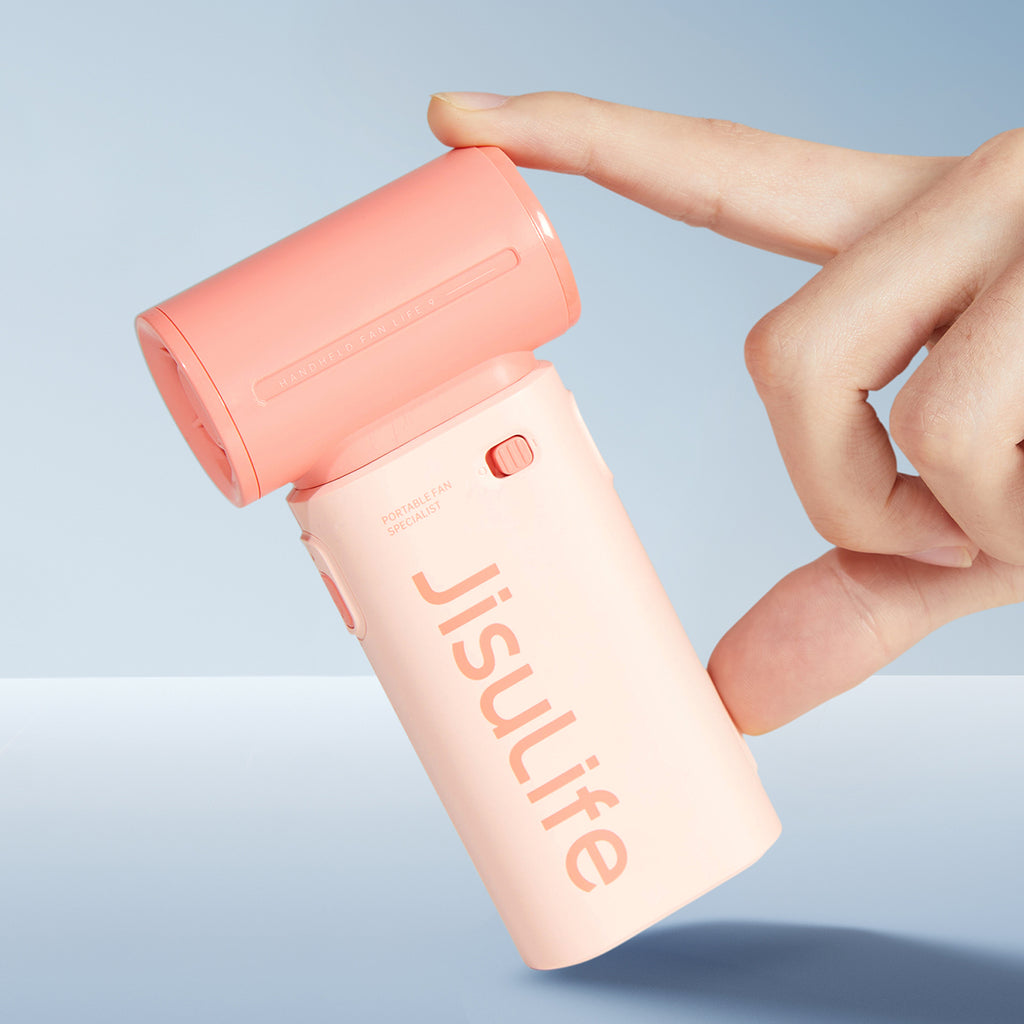 Jisulife Handheld Fan Life9 3600mAh nešiojamasis USB ventiliatorius - rožinis -- Uncategorized