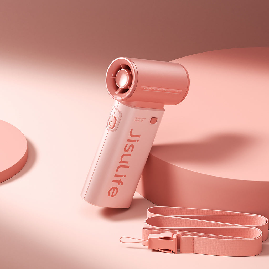 Jisulife Handheld Fan Life9 3600mAh nešiojamasis USB ventiliatorius - rožinis -- Uncategorized