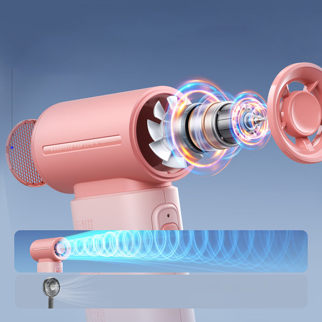 Jisulife Handheld Fan Life9 3600mAh nešiojamasis USB ventiliatorius - rožinis -- Uncategorized