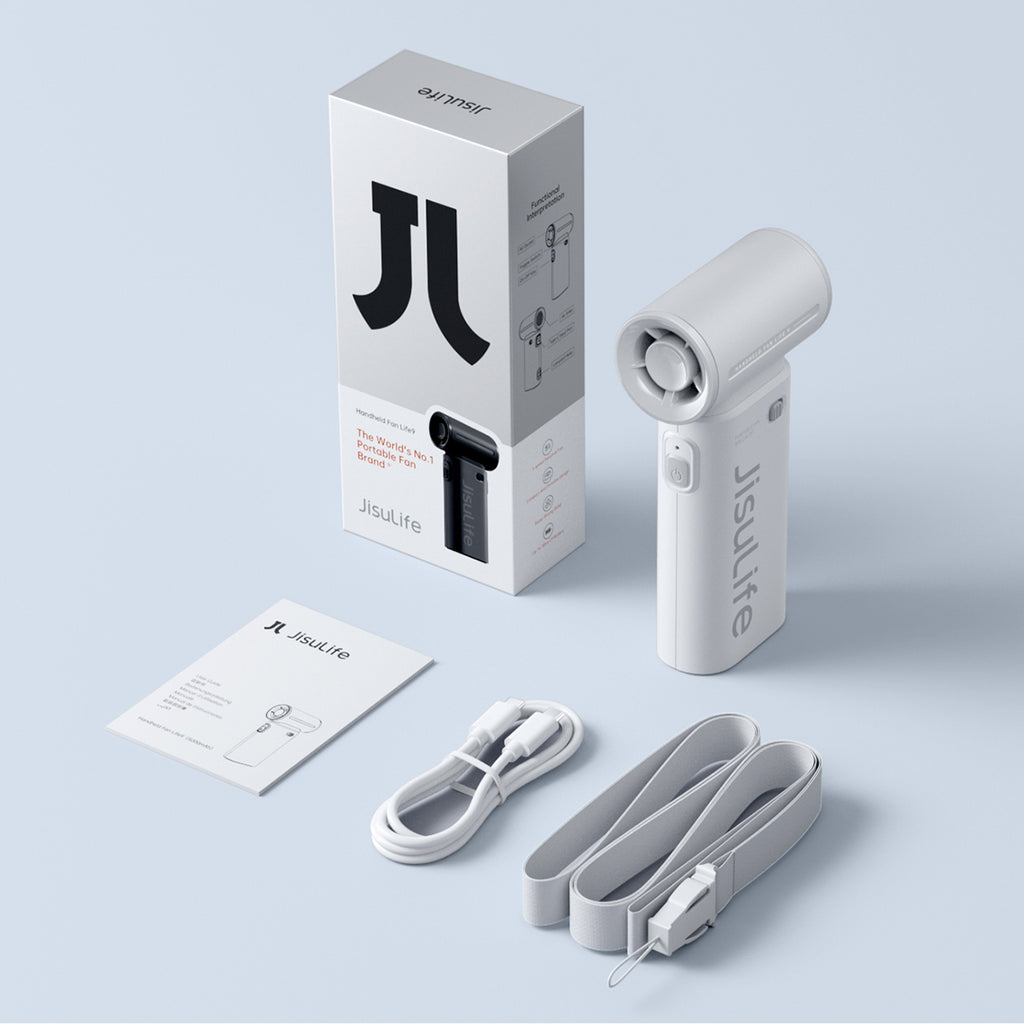Jisulife Handheld Fan Life9 3600mAh nešiojamasis USB ventiliatorius - pilkas -- Uncategorized