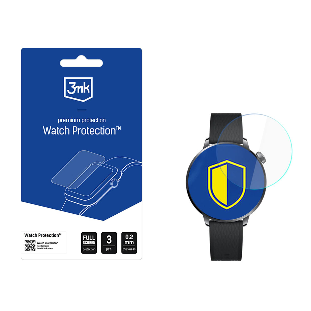 3mk Watch Protection ARC Smartwatch ekrano apsauga, skirta OnePlus Watch 3 43mm