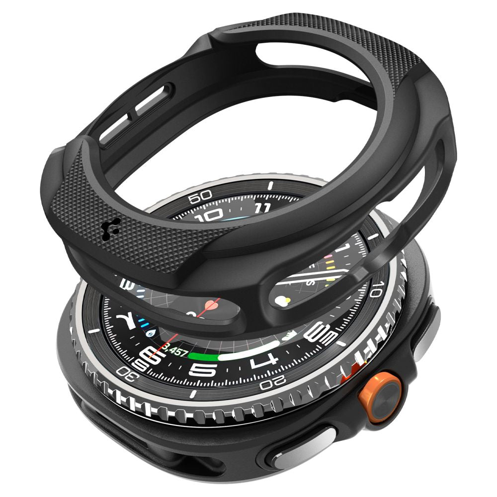 Spigen Liquid Air dėklas Galaxy Watch 8 Classic 46 mm – juodas -- Samsung Galaxy Watch 8 Classic 46mm