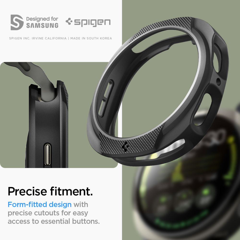 Spigen Liquid Air dėklas Galaxy Watch 8 44 mm – juodas -- Samsung Galaxy Watch 8 44mm