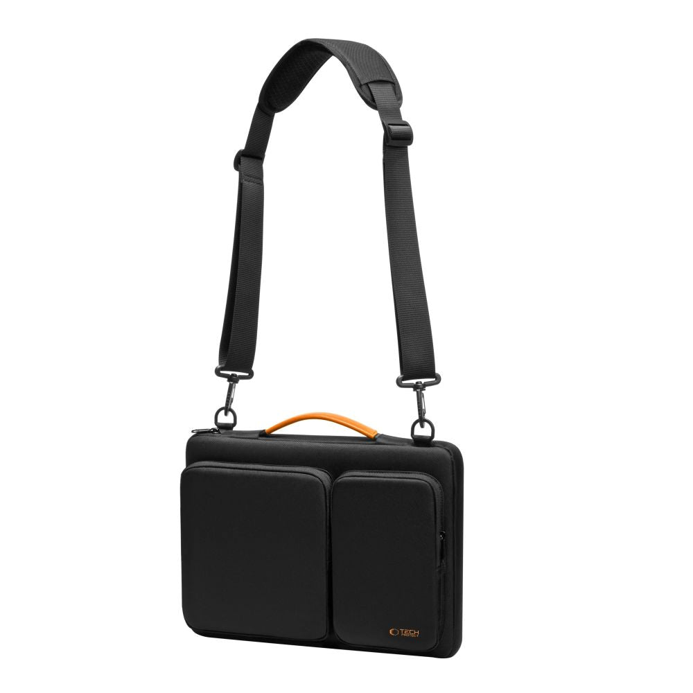 Tech-Protect Defender krepšys 15-16 nešiojamajam kompiuteriui - Juodas ir oranžinis -- Laptop Bags