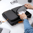 Tech-Protect Defender krepšys 15-16 nešiojamajam kompiuteriui - Juodas ir oranžinis -- Laptop Bags