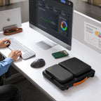 Tech-Protect Defender krepšys 15-16 nešiojamajam kompiuteriui - Juodas ir oranžinis -- Laptop Bags