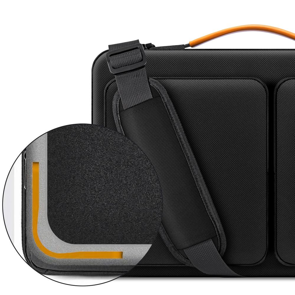 Tech-Protect Defender krepšys nešiojamajam kompiuteriui 13-14 - Juodas ir oranžinis -- Laptop Bags