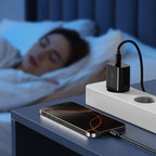 Tech-Protect NC20W USB-C 1-Port PD20W sieninis įkroviklis - juodas -- Cell phone chargers
