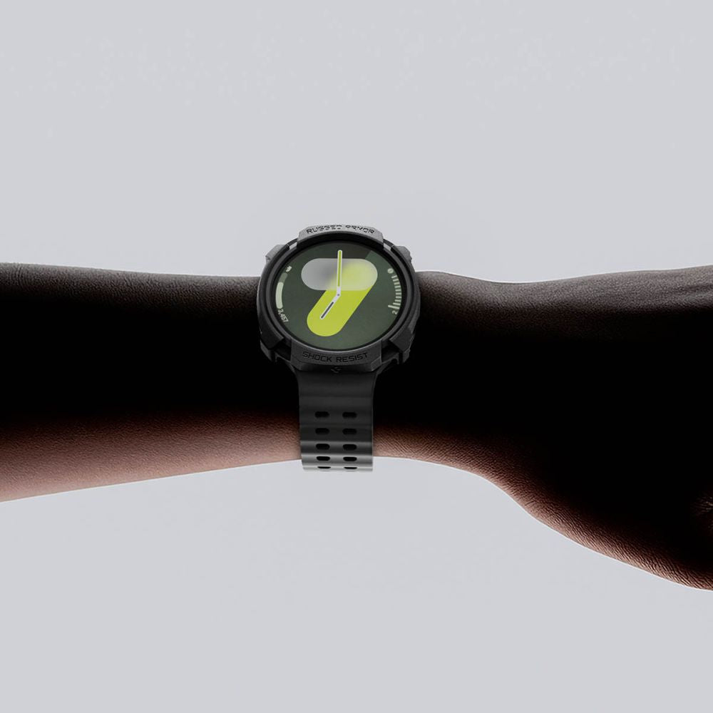 Spigen Rugged Armor dėklas Galaxy Watch 8 44 mm – juodas -- Samsung Galaxy Watch 8 44mm