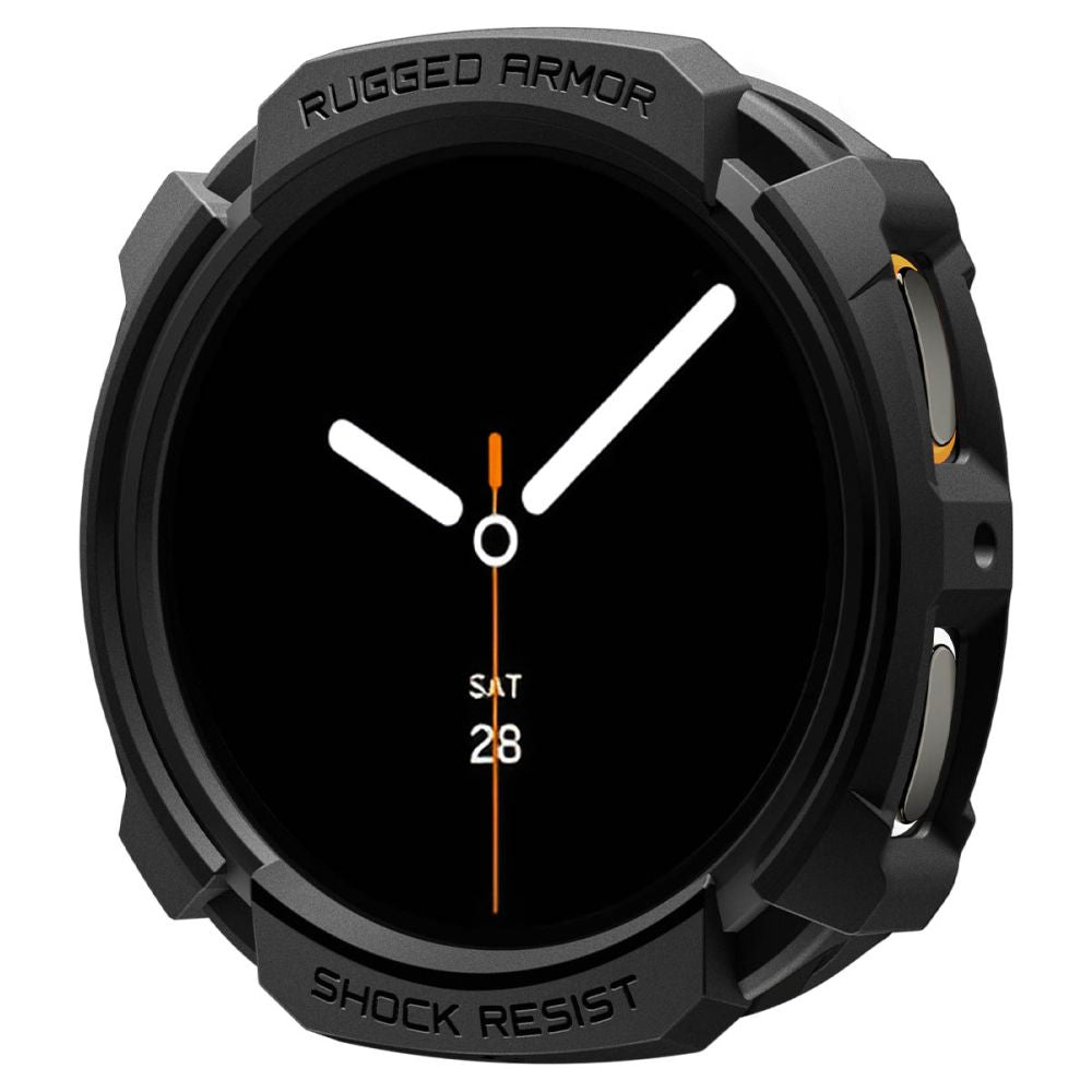 Spigen Rugged Armor dėklas Galaxy Watch 8 44 mm – juodas -- Samsung Galaxy Watch 8 44mm