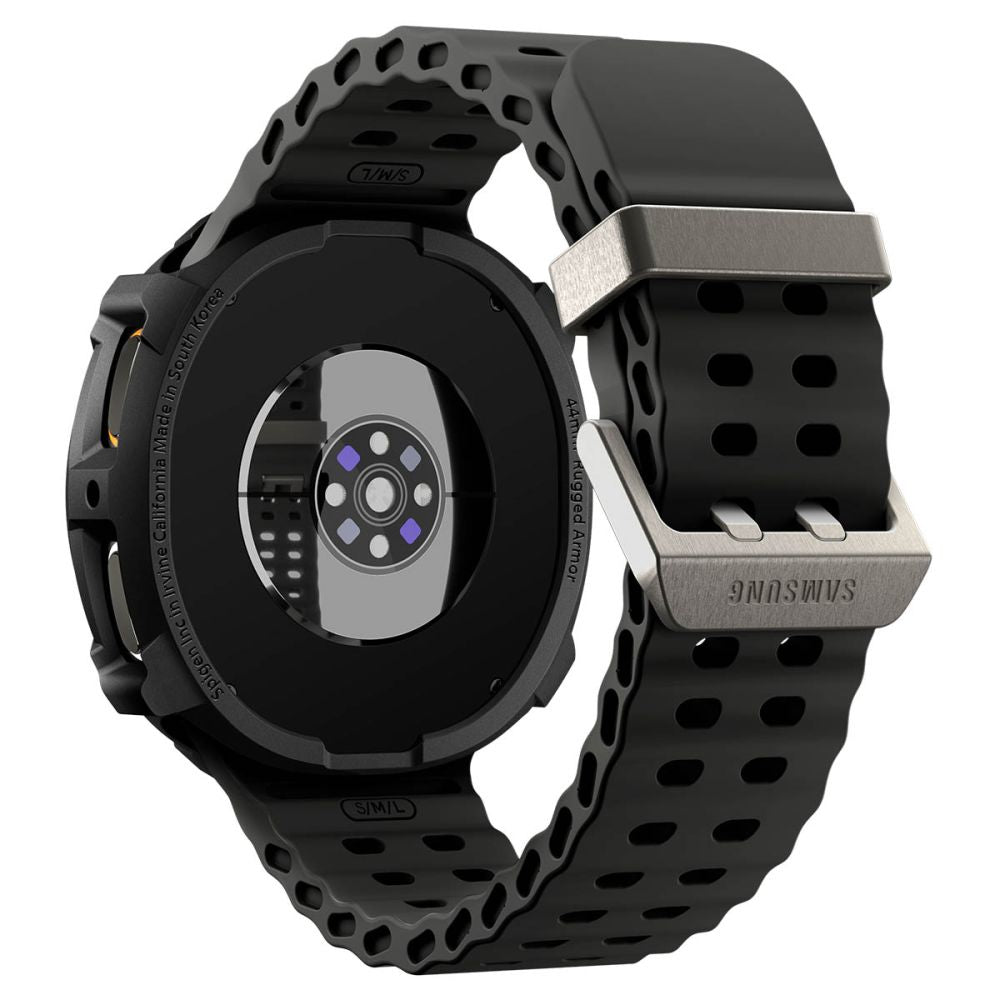 Spigen Rugged Armor dėklas Galaxy Watch 8 44 mm – juodas -- Samsung Galaxy Watch 8 44mm