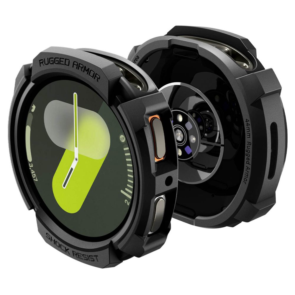 Spigen Rugged Armor dėklas Galaxy Watch 8 44 mm – juodas -- Samsung Galaxy Watch 8 44mm
