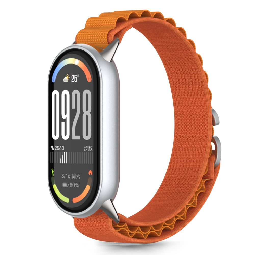 Tech-Protect Nylon Pro dirželis, skirtas Xiaomi Smart Band 8 / 9 / 10 / NFC - oranžinė -- Xiaomi Smart Band 8