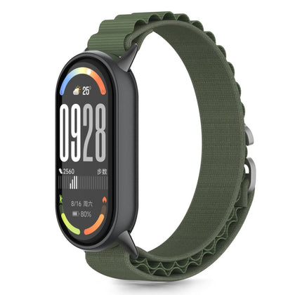 Tech-Protect Nylon Pro dirželis, skirtas Xiaomi Smart Band 8 / 9 / 10 / NFC - žalias -- Xiaomi Smart Band 8