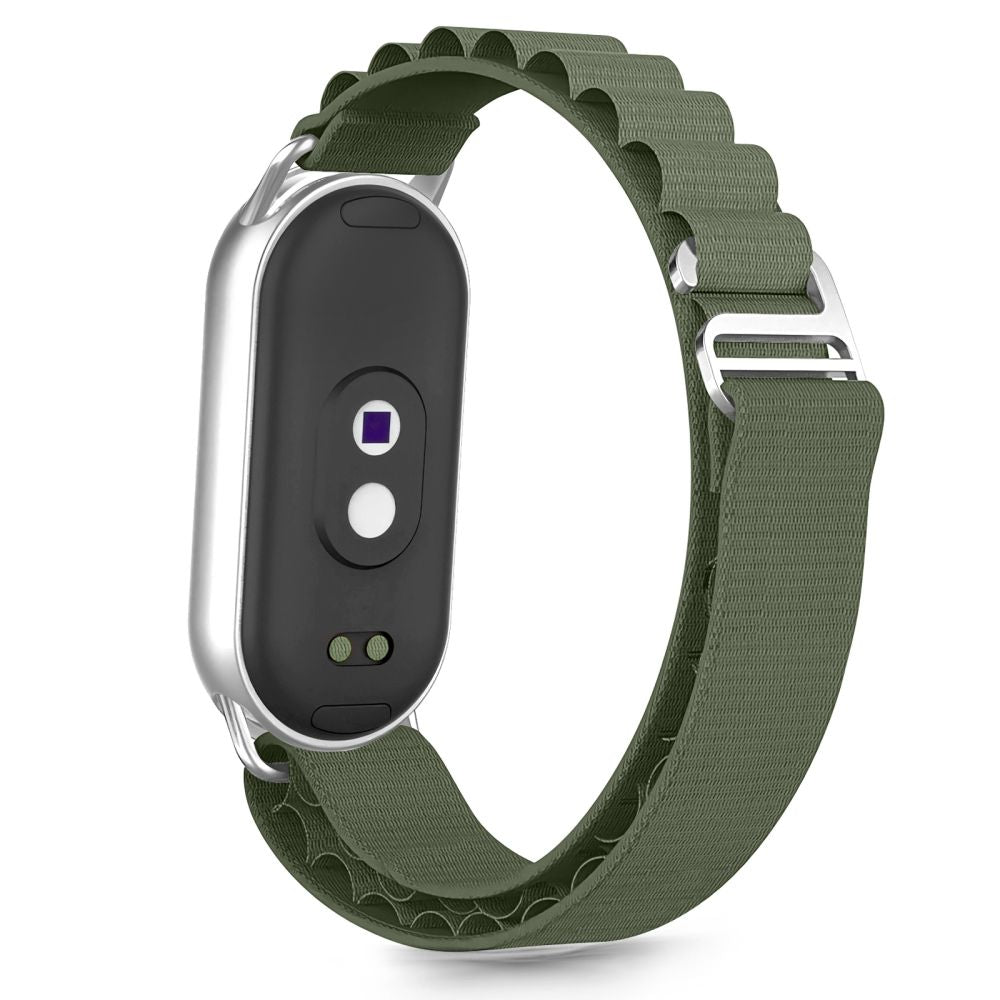 Tech-Protect Nylon Pro dirželis, skirtas Xiaomi Smart Band 8 / 9 / 10 / NFC - žalias -- Xiaomi Smart Band 8