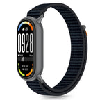 Tech-Protect Nylon Pro dirželis, skirtas Xiaomi Smart Band 8/9/10/NFC – juoda ir oranžinė -- Xiaomi Smart Band 8